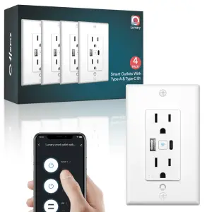 4 pack of smart electrical outlets that we can set to use to set up any automation in your home.